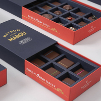 Boîte d'emballage de présentation de comptoir de vente au détail prête à l'emploi pour barres énergétiques protéinées, chocolat, petites bouteilles avec revêtement UV en relief