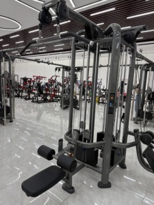 Système de croisement de câbles multi-stations 8 postes pour entraînement complet, équipement de fitness commercial pour salle de sport, <span class=keywords><strong>poulie</strong></span> réglable CE ISO - Product Image 2