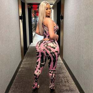 Abiti da donna Sexy Top corto e gonna a spacco alto Set di due pezzi con stampa Leopardess Sexy scavata - Product Image 3