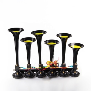 Gran Oferta SUNLAEBO Bocina de Aire Musical Coaxial con 6 Trompetas y 33 Melodías, Amarillo y Negro, Tipo <span class=keywords><strong>Basuri</strong></span>, Sistema de Alarma de Seguridad 12V 120-150dB - Product Image 5