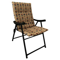 Chaise de salle à manger tressée OEM Foshan Calla avec coussin, chaises pliantes portables pour usage extérieur
