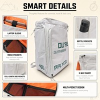 Sac à dos promotionnel personnalisé OEM ODM - Design multi-poches DU'ANG, compartiment pour ordinateur portable, porte-bouteilles, MOQ 500 pièces, vente en gros B2B