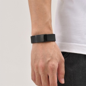 <b>Adjustable</b> Silicone Sport Pin-And-Tuck Watchband Performance Unisex ID Name <b>Bracelet</b> for Sports Weddings Parties Great Gift Idea - Product Image 6