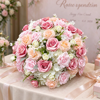 Boules de fleurs artificielles en soie personnalisées pour centres de table décoratifs de mariage et événements (vente en gros)