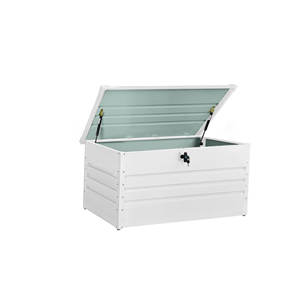 Coffre extérieur CM 132X60 H.62 en acier blanc avec porte verrouillable, design moderne, cadre thermolaqué, origine Italie - Product Image 1