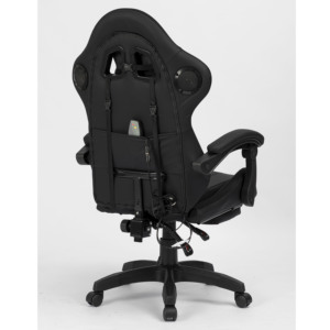 Chaise de jeu RGB avec 7 points de massage, inclinable, pivotante à 360°, pour adultes, design moderne avec haut-parleur Bluetooth - Product Image 6