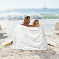 Custom Logo Print Embroidered Cotton Quick Dry Eco Friendly Sand Free Microfiber Modern Solid Color Beach Towel Terry Cloth