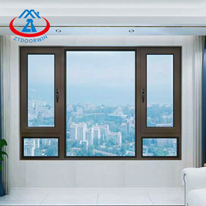 Zhtdoors Tốt Hẹp Khung Đôi Tráng Men Nhỏ Đúc Sắt Casement Nhôm Cửa Sổ Ở Khóa Trắng Giá Rẻ Giá - Product Image 4