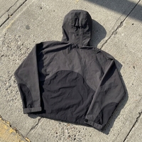 Veste d'hiver décontractée coupe-vent et imperméable pour homme, modèle designer personnalisé, avec masque intégré, en nylon, à fermeture éclair, style ninja, pour l'extérieur