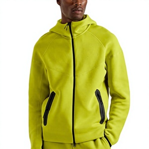 Nueva Sudadera con Capucha de Forro Polar 100% Algodón, con Cremallera Completa y Logotipo Personalizado OEM al por Mayor, para Hombre, Deportiva, para Gimnasio, Otoño, Larga - Product Image 3