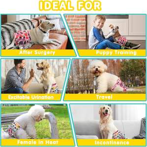 Couches lavables <span class=keywords><strong>pour</strong></span> chiens Couches <span class=keywords><strong>pour</strong></span> chiens léopard flexibles et durables <span class=keywords><strong>pour</strong></span> la formation des chiots en période d'incontinence par la chaleur - Product Image 6