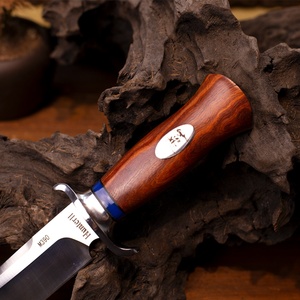 Couteau tactique de chasse professionnel de haute qualité personnalisable en acier inoxydable avec étui en cuir et bois pour la survie en plein air OEM - Product Image 4