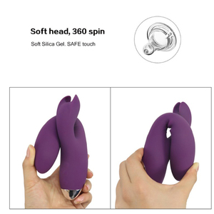 Double Functional Rabbit <b>Vibrator</b> Clitoral Stimulator USB Rechargeable Adult Toy - Product Image 3