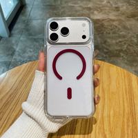 Coque de téléphone magnétique transparente pour iPhone 17 Plus 18 Pro Max, protection 2-en-1 en TPU et PC pour téléphones mobiles
