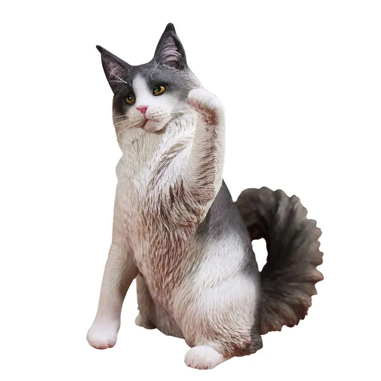 カスタム猫像彫刻家の装飾飾りカリコ置物プッシーキティ置物シミュレーション樹脂猫置物収集可能