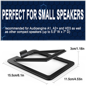 ฐานขาตั้งลำโพงแบบตั้งโต๊ะ ดูดซับแรงกระแทกและปรับปรุงเสียง ปรับเอียงได้สำหรับลำโพงพีซีแบบตั้งโต๊ะ ลำโพงสตูดิโอ และลำโพงแบบวางบนชั้นวางหนังสือ - Product Image 2