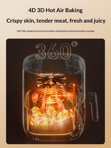 German Imported <strong>Air</strong> Fryer Visible Smart Touch Screen Control Oil-Free Non-Stick Pan Liner Household 2024 New Model Oven - Product Image 3