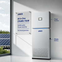 Onduleur solaire JAKX avec stockage de batterie 21 kWh 11 kW, onduleur à onde sinusoïdale pure LiFePO4 pour ESS résidentiel, couplage CA, vente en gros