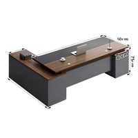 LBZ-115X Chaise de bureau de direction et bureau informatique en PVC, ensemble simple et moderne, grand bureau individuel de direction, style luxe léger
