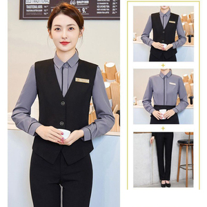 Đồng phục công sở của nhân viên khách sạn Bộ vest chuyên nghiệp dành cho nam và nữ mùa thu Quần áo làm việc tại quầy lễ tân khách sạn - Product Image 4