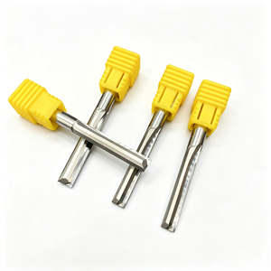 Fresa de carburo sólido de 2 filos rectos con recubrimiento DLC antiadherente para fresado y corte de aluminio, acrílico y PCB - Product Image 3