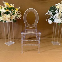 Centre de Table Élégeant de Mariage en Acrylique Transparent Moderne Rectangulaire Haut de 80cm pour Fleurs – Fournitures et Décorations de Mariage