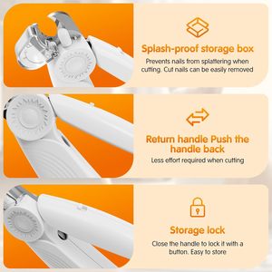 Accessori per Animali Domestici All'Ingrosso: Tagliaunghie 2 in 1 per Cani con Luce, Protezione di Sicurezza e Design Anti-Schizzo per Cani e Gatti di Piccola e Media Taglia - Product Image 3