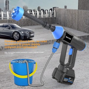 Pistola <span class=keywords><strong>de</strong></span> Agua para Lavado <span class=keywords><strong>de</strong></span> Autos OEM <span class=keywords><strong>Amazon</strong></span> Inalámbrica con Batería <span class=keywords><strong>de</strong></span> Litio <span class=keywords><strong>de</strong></span> 300W y Alta Presión <span class=keywords><strong>de</strong></span> 22 bar - Negra/Azul con Garantía <span class=keywords><strong>de</strong></span> Un Año - Product Image 3