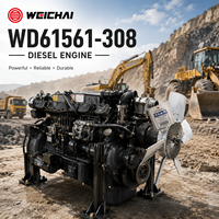 Moteur diesel Weichai WD61561-308 191kW 2000 tr/min refroidi par eau en stock SCDC pour machines de construction, minières et industrielles