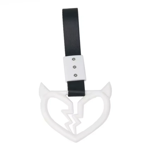 JDMotorsport88 JDM Car Devil <span class=keywords><strong>Demon</strong></span> Broken Heart Tsurikawa Warming Ring Subway Bus Handle Strap Charm Drift With Black Strap - Product Image 5