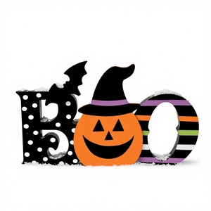 Decorazioni in Legno di Halloween Chunsheng: Zucca, Fantasma, Strega - Alta Qualità, Riutilizzabili, per Interni, Artigianato Festivo, Vendita all'Ingrosso - Product Image 1