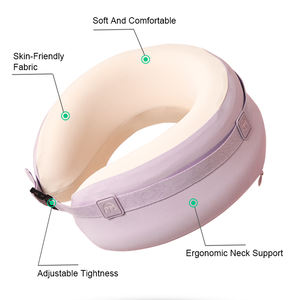 وسادة سفر مخصصة بالجملة من الفوم الذاكري على شكل حرف U مضادة للكهرباء الساكنة للاستخدام في السيارة والطائرة والمكتب - دعم للرقبة - Product Image 3