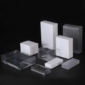 OEM Custom Gift Box Transparente Folding PVC PET Plástico Acetato Caixa De Embalagem Clara
