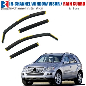 Déflecteurs de fenêtre intégrés pour Benz ML - Pare-pluie et visières anti-vent compatibles avec toutes les voitures et SUV Benz - Product Image 1