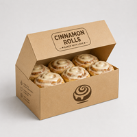 Caja de Cartón Corrugado para Rollos de Canela, Personalizada, de Grado Alimenticio, Ecológica, para Llevar, Cajas para Rollos de Canela