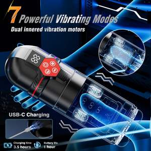7 Thrusting Rotating Vibrating Sucking Licking LCD Adult Toys <strong>Mens</strong> Sex Toys Male Masturbator Penis Pump - Product Image 2