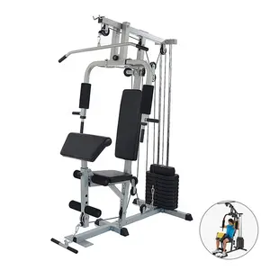 Home Gym Station multifungsi, mesin berat badan plastik 150LB untuk sistem katrol latihan kekuatan