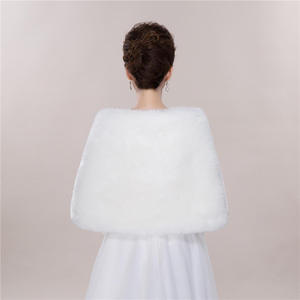 S4312F longues robes de soirée Cape luxe nouvelle haute qualité blanc <span class=keywords><strong>pas</strong></span> <span class=keywords><strong>cher</strong></span> épais grande taille mariage fille capes - Product Image 5