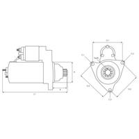 Motor Starter 24V 36100-52000 untuk Hyundai R320LC-7 R360LC-7 Excavator Suku Cadang Listrik Mesin Konstruksi