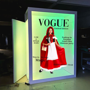 Caja <span class=keywords><strong>de</strong></span> Fotomatón Profesional para San Valentín Estilo Revista con Decoración LCD, Fondo, Marco Blanco y 2 Puertas, Envío Pequeño - Product Image 5