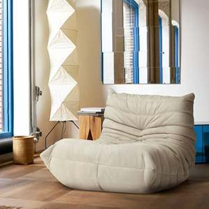 Sofá individual Caterpillar Togo al por mayor, plegable, de esponja, relajante, sillón decorativo individual para el lado de la ventana - Product Image 3