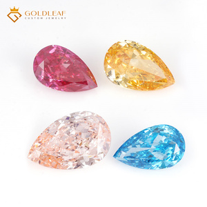 Diamant de laboratoire Goldleaf IGI Report, taille poire, 1 à 3 carats, rouge, rose, jaune, bleu, VS1 VS2, provenant du Guangxi, pour la fabrication de bijoux - Product Image 1