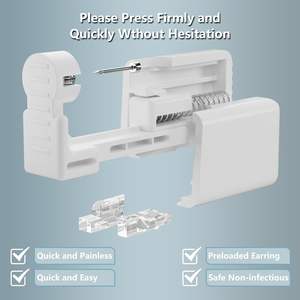 Kit de Pistola Perforadora de Orejas Desechable de Aleación de 2 Piezas Gaby Wholesale con Pernos de Oreja Preincrustados de 3MM Estilo Punk para Perforación Casera - Product Image 2