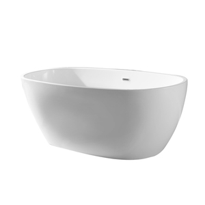 Vasca da Bagno Ovale Portatile Beatrice 170x80x60cm, Stile Giapponese, Autoportante, in Acrilico e Pietra Artificiale, per Appartamenti - Product Image 1