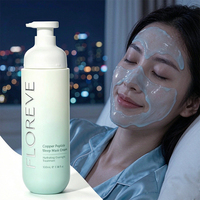 Gel de nuit réparateur au cuivre bleu GHK-Cu, complexe 7 herbes 4D, avec céramide, squalane et huile d'argan, marque privée