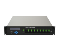 Amplificateur EDFA WDM 8 ports, montage en rack 1U, 23 dBm, haute puissance, 30 W, réception minimale pour les réseaux FTTH CATV