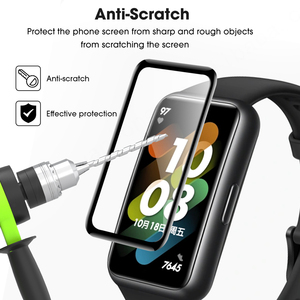 PMMA 3D ป้องกันแบบโค้งอ่อนสำหรับ Huawei band 7ฟิล์มป้องกันแบบเต็มหน้าจออุปกรณ์เสริมสมาร์ทวอทช์ - Product Image 4