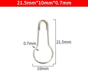 Commande en gros de goupilles de sûreté géantes en acier inoxydable personnalisées épingles de sûreté réutilisables en fer avec étiquette volante avec techniques de placage - Product Image 5