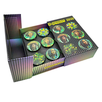 Moulin à herbes multi-designs 63 mm, 4 pièces, avec boîte cadeau – Vente en gros pour accessoires de fumeurs