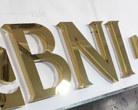 YIJIAO personalizado 3D Metal fabricado signo espejo signo letra Metal canal letra para edificios